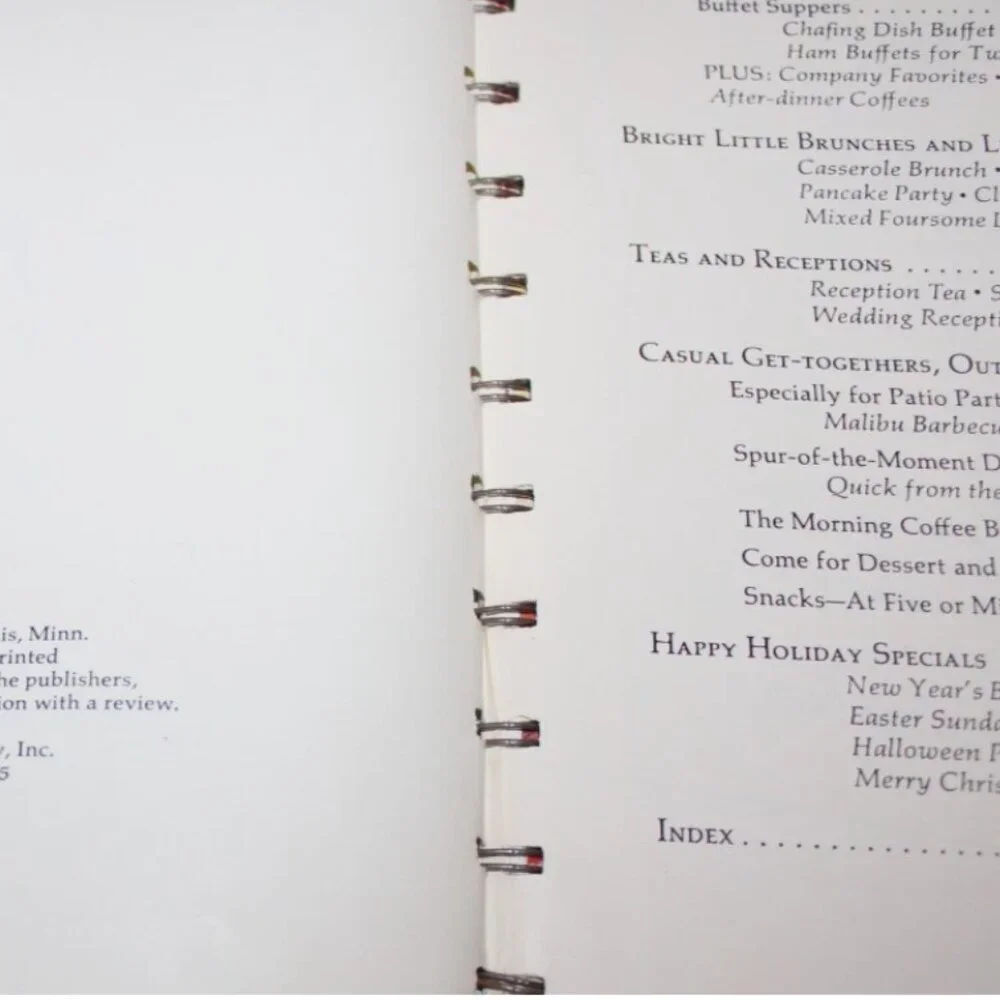 Hostess Cookbook 1973 Recipes Vintage Cook Book Cooking Culinary Betty Crocker